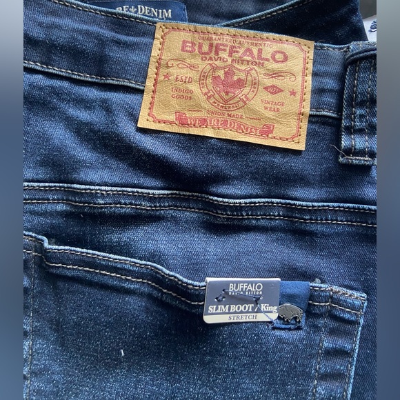 Buffalo David Bitton Mens Relaxed Straight Driven Indigo Jeans - BM22137 - Picture 7 of 8